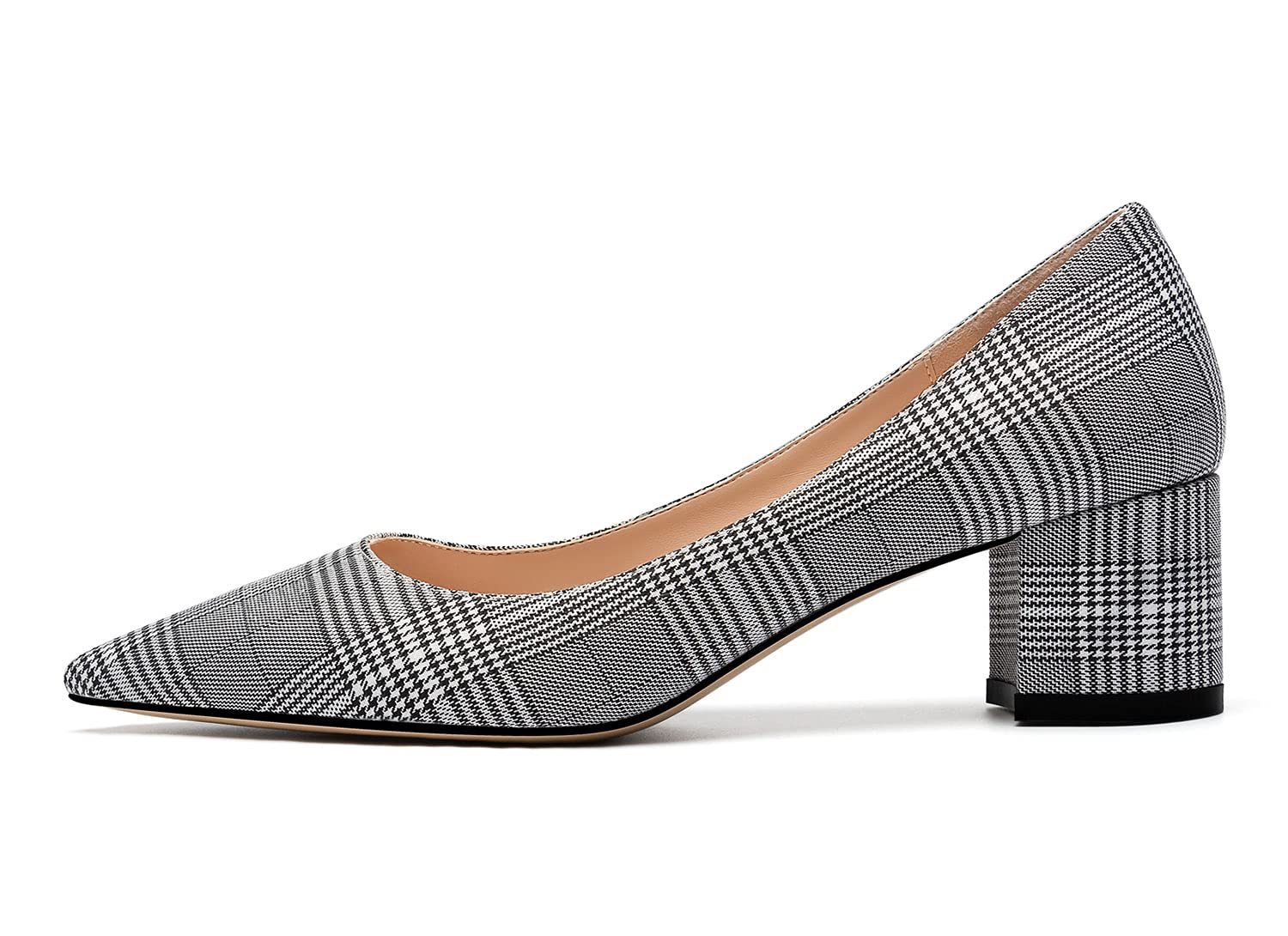 NobleOnly Mujer Zapatos de Tacón Pumps Ancho Tacón 5CM High Heels