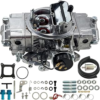 BR-67255 4150 Model 650 CFM 4 Barrel Double-Pumper Carburetor Replacement for Quick Fuel Diecast Carburetors Mechanical Secondary Electric Choke Square Bore Flange