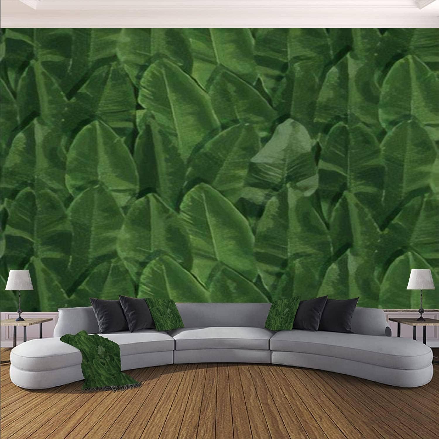 Papier peint photo motif murale 3D fleurs feuilles amovible maison