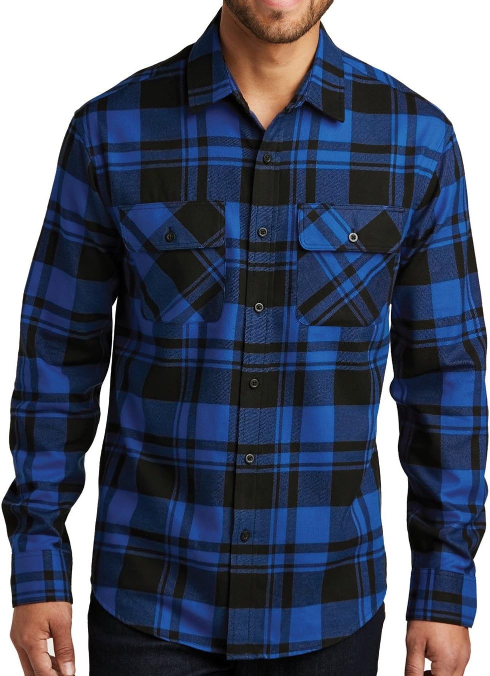 Mafoose Buffalo Plaid Flannel Long Sleeve Shirt Casual Button Down with Pockets