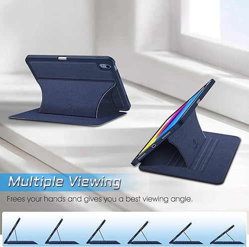 Miniatura 3 de Fintie Funda magnética con soporte para iPad de 10.9 pulgadas (versión 2022), múltiples ángulos, a prueba de golpes, funda de TPU suave con soporte