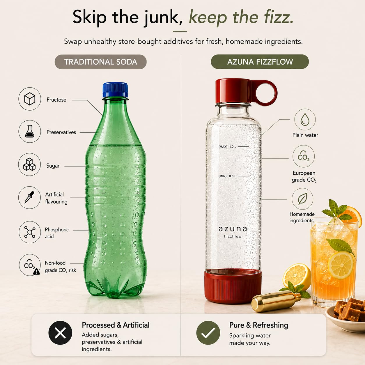 Azuna Fizzflow: Sparkling Water Maker - Unlimited Fizz! -7 Azuna Fizzflow: Sparkling Water Maker - Unlimited Fizz! -7