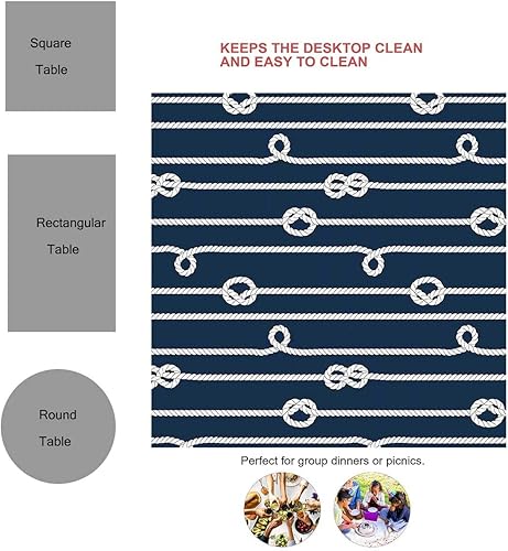 Vista 41 de Mantel Floral Redondo para Mesa De 4 Sillas Picnic Mantel A Prueba De Aceite 30 X 30 Pulgadas