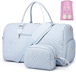 Sac à bandoulière pour femmes, Sac de semaine avec compartiment de chaussures, Porter sur la nuit sac pour les femmes avec sac de toilette, sac de gym avec poche humide, Sacs d'hôpital pour le travail et la livraison noir
