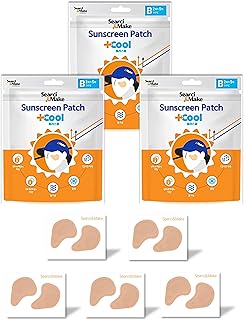 Searci&Make 99.8% Sunscreen uv Protection Patch 12 Hours Cool B Type (Pack of 3)