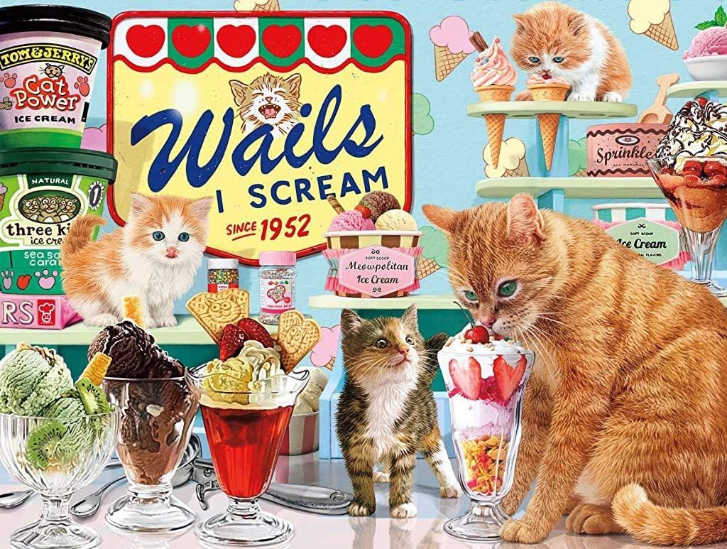 Buffalo Games - Ice Cream Raiders - 750 Piece Jigsaw Puzzle Multicolor, 24"L X 18"W