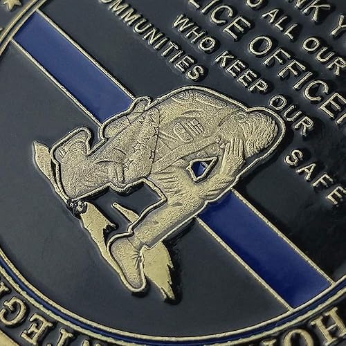 Miniatura 3 de Oficiales de policía de Estados Unidos desafían monedas de agradecimiento de oración