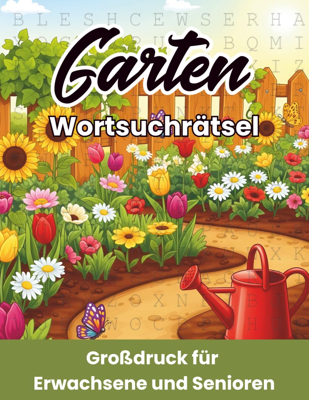Garten Wortsuchrätsel: 60 Großdruck Rätsel Wortsuche rund um Garten, Pflanzen & Natur Für Erwachsene Und Senioren