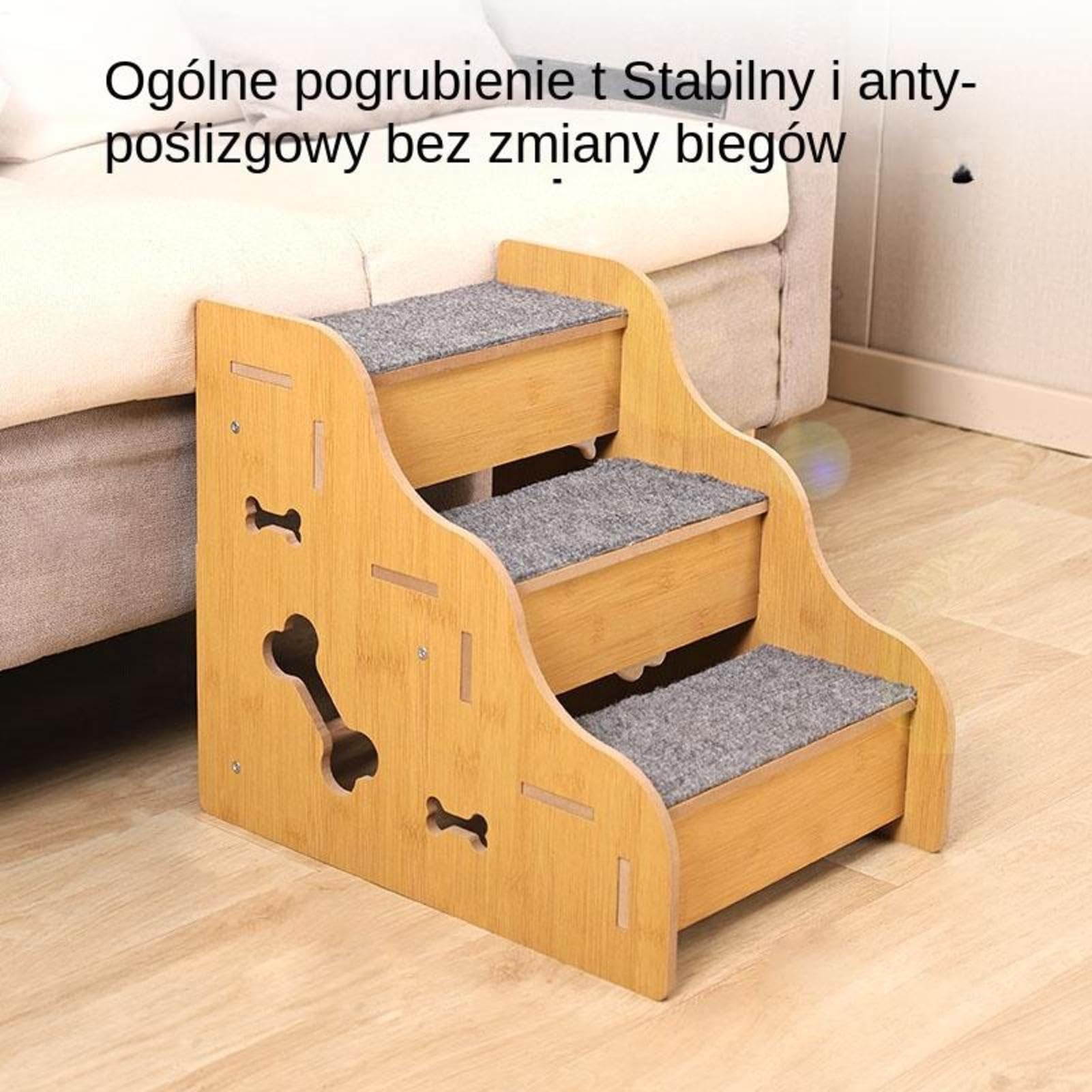 Pet Ramp Stairs, Indoor Dog Steps, Furniture Climbing Aid, Soft Non-Slip Steps for Sofa Bed Couch Window RV, Easy Access for Small Medium Large Dogs Cats, Apartment Bedroom Living Room Access