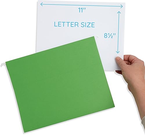 Miniatura 2 de 25 carpetas colgantes de capacidad adicional, 25 carpetas colgantes reforzadas, expansión de 1 pulgada, tamaño carta, diseñadas para archivos