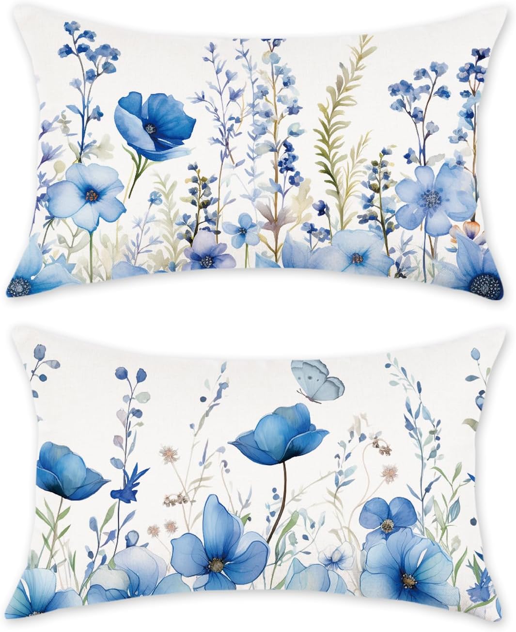 Amazon.com: TAJWE Floral Throw Pillow Covers 12x20 Set of 2 Spring ...