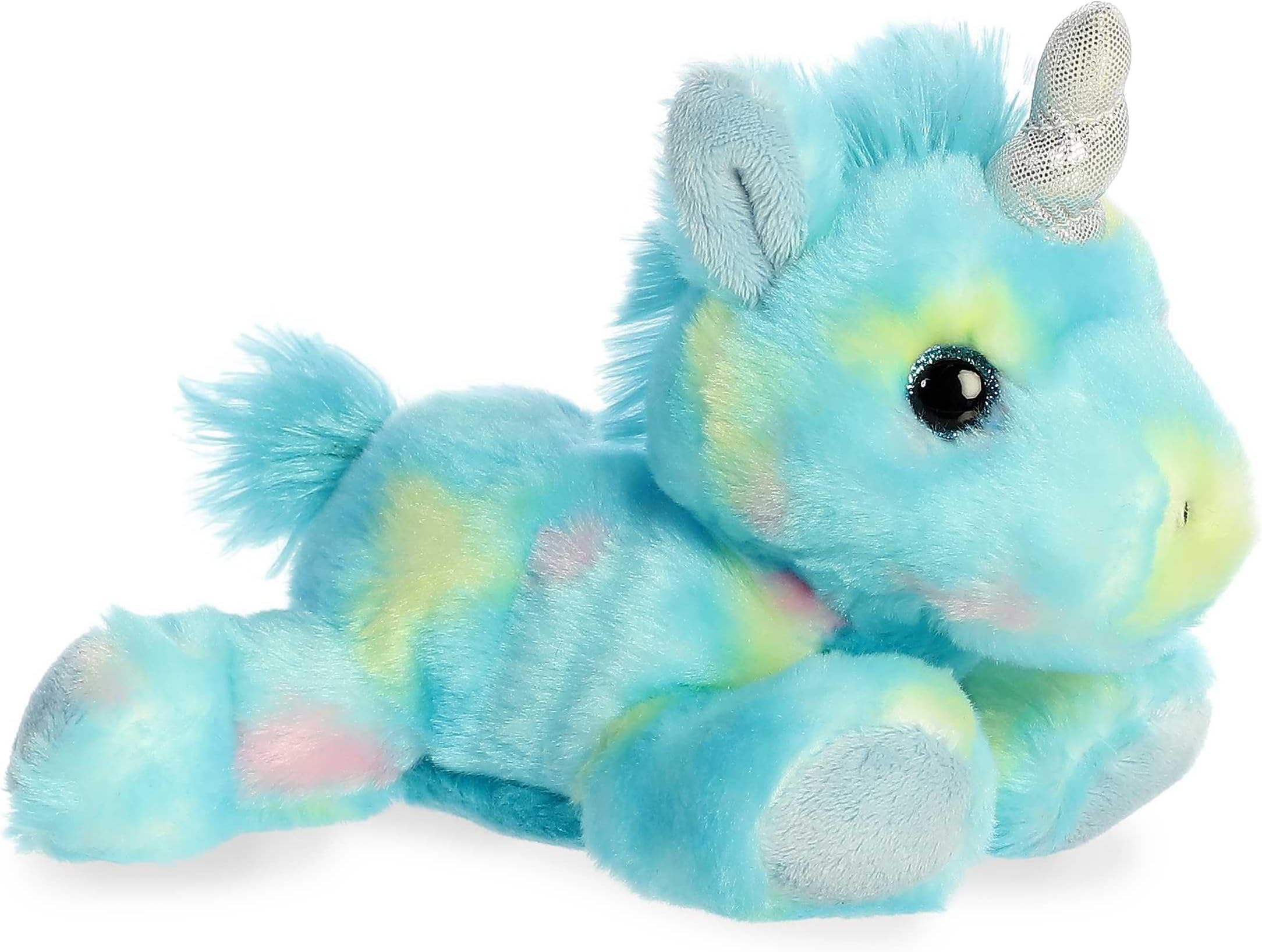 Aurora® Vibrant Bright Fancies™ Blueberryripple Unicorn™ Stuffed Animal - Eye-Catching Fun - Delightful Cuddles - Blue 8 Inches