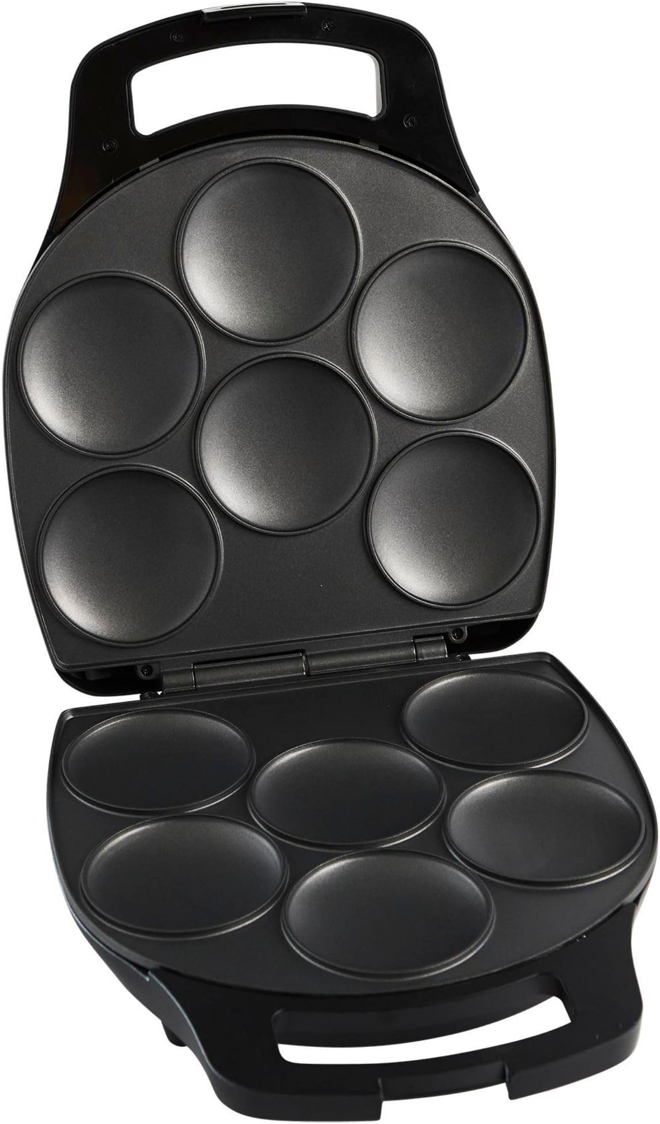 6 Slot Electric Arepa Maker with Temperature Control, Matte Black