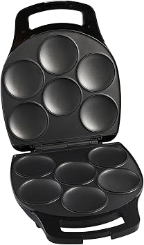 IMUSA 6 Slot Electric Arepa Maker with Temperature Control, Matte Black