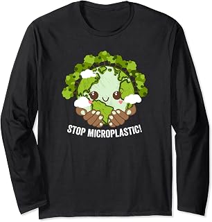 Stop Microplastic Ecology Sustainable Ecosystem Zero Waste Long Sleeve T-Shirt