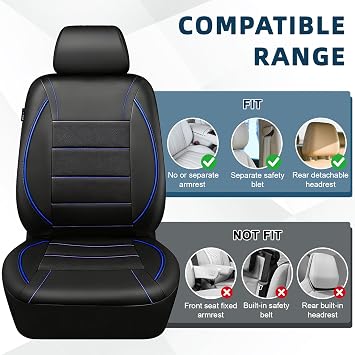 9 PCs Leather Car Seat Covers Full Set,Waterproof Auto Seat Protector