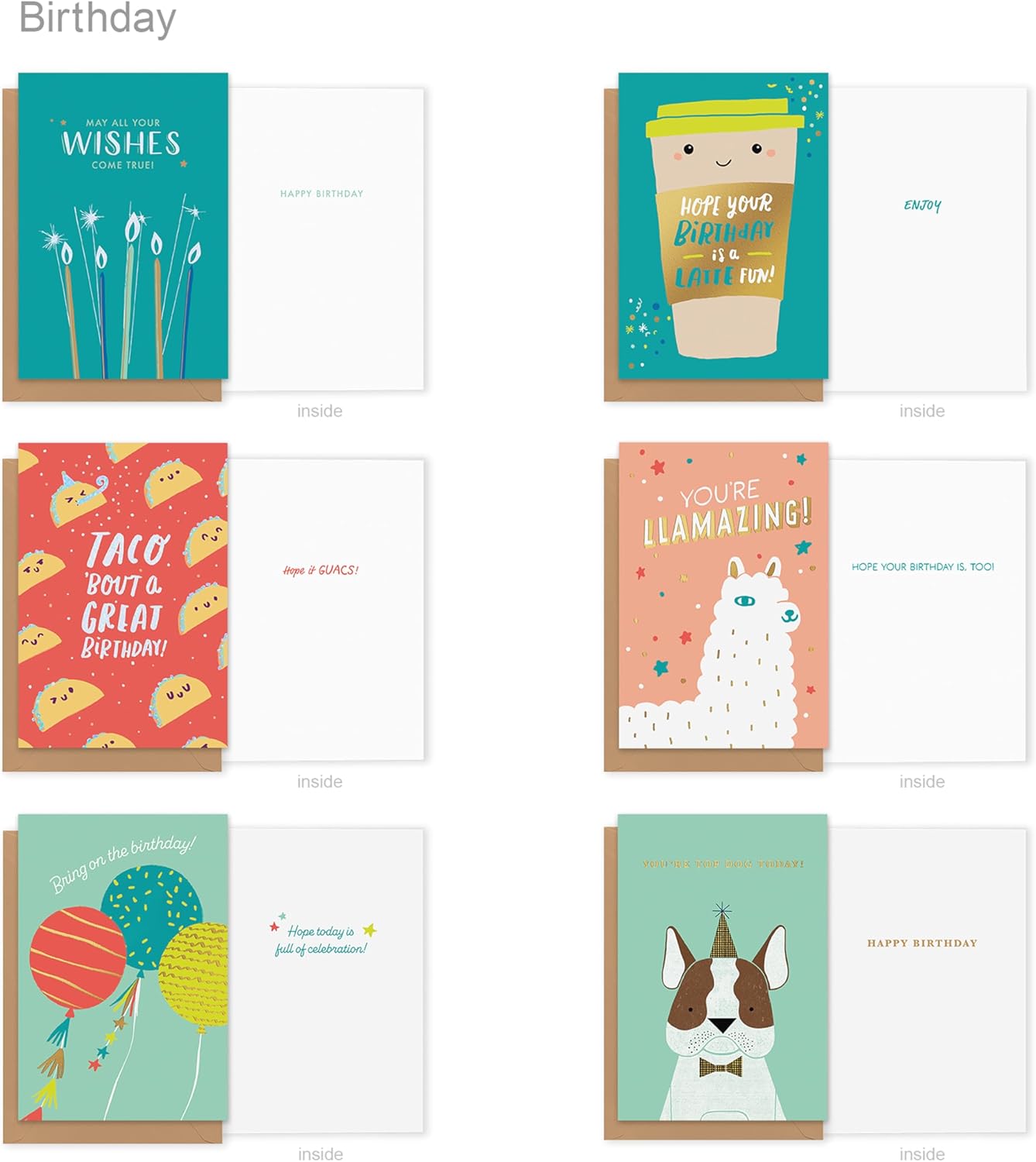 American Greetings 35-Count Birthday Card Assortment with Envelopes, Seals, and Storage Box (Confetti) - Image 7