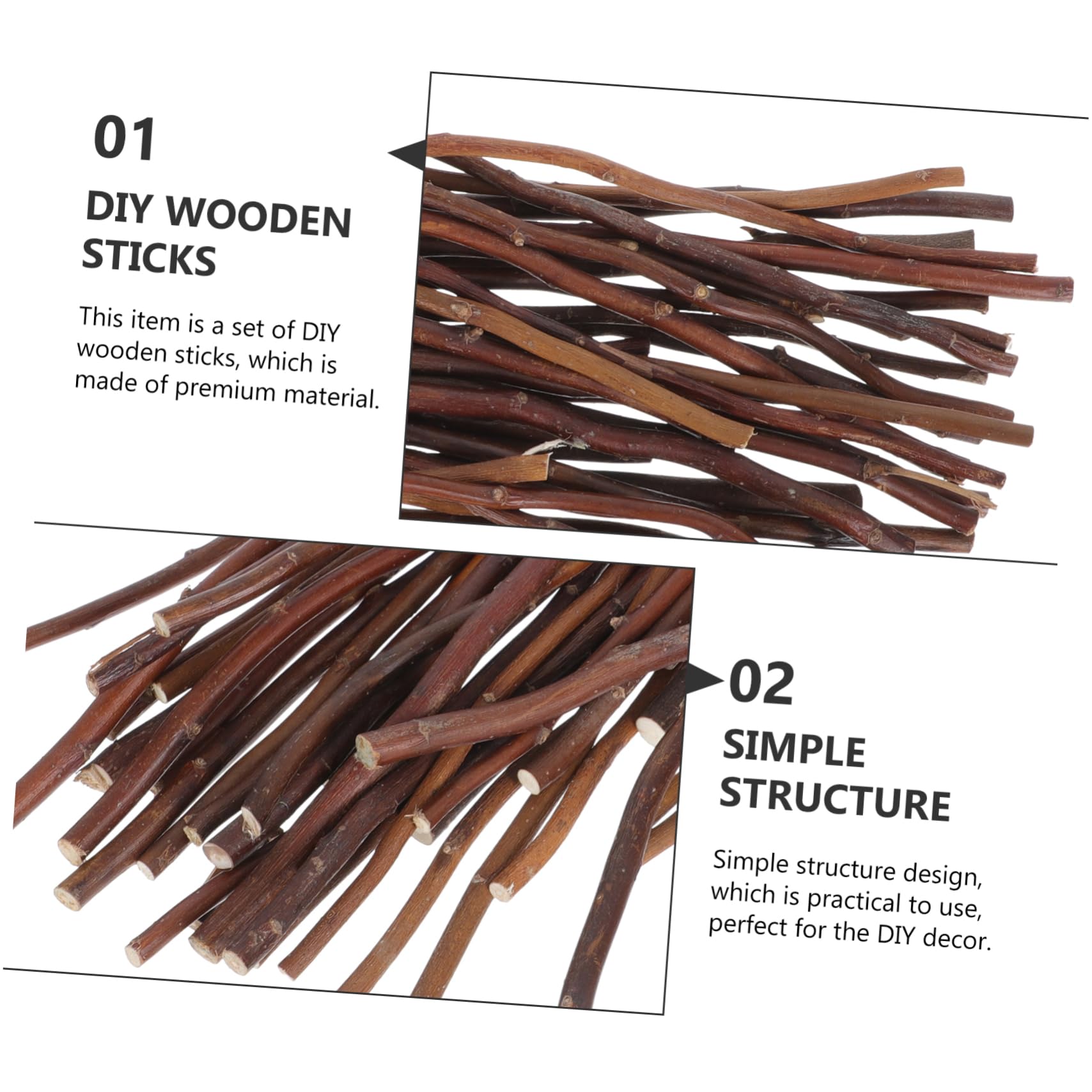 NUOBESTY 4 Ensembles Branches Artificielles Pour L'Artisanat Vases Faux Brindilles D'Arbre Bâtons D'Arbre Pour L'Artisanat Brindilles Miniatures Artisanat 40 pièces * 4