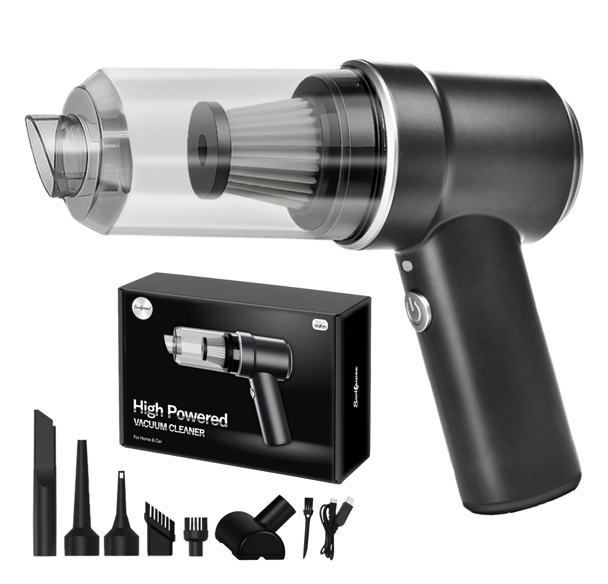 Amazon | 【強力吸引版】ハンディクリーナー コードレス 強力吸引 充電