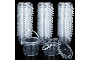50 Pack Clear Slime Containers