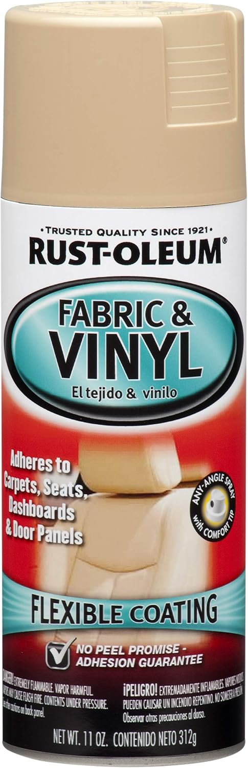 Rust-Oleum 248921 Automotive Enamel Fabric & Vinyl Spray Paint, 11 Ounce (Pack of 1), Sand, 11 Fl Oz , Beige