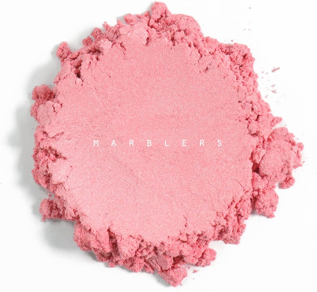 MARBLERS Pink Mica Powder Colorant [Pink] 10oz (280g) | Cosmetic Grade | Epoxy Resin Pigment | Dye | Non-Toxic, Vegan, Cruelty-Free | Lip Gloss, Nails, Body Butter | Bath Bomb, Candle & Soap Making