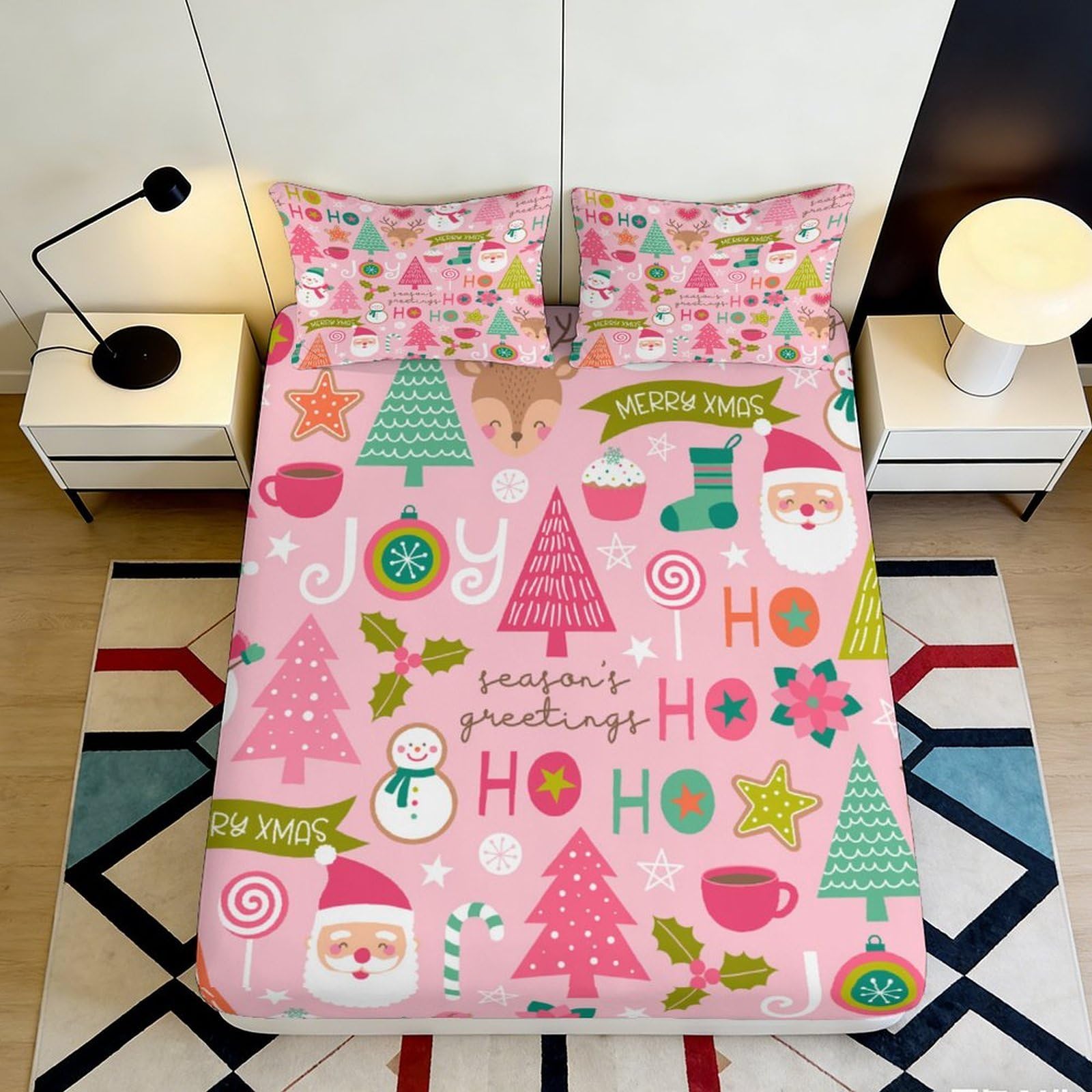 3D Printed Sakura Pattern Fitted Sheet Microfiber Non-Slip Deep Pocket Cherry Blossom Mattress Fitted Cover Bedroom 90x200x25cm