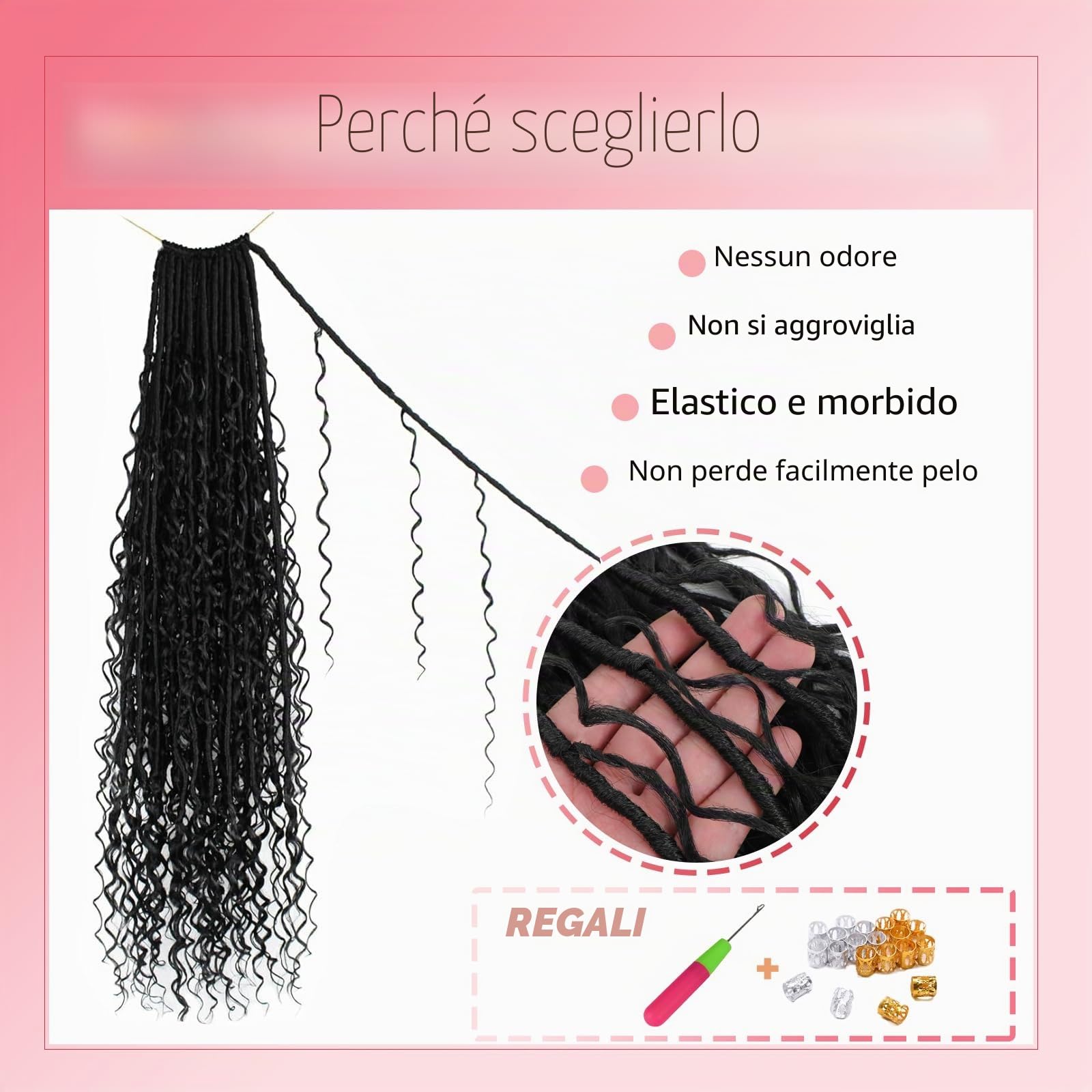 Boho Faux Locs Crochet Hair 8 Packs Goddess Soft Locs with Curly Ends Pre-Looped Bohemian River Locs Crochet Hair Extensions for Black Women (T30#, 24Inch(Pack of 8))