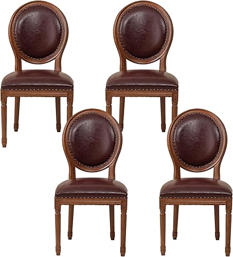 Miniatura 27 de Sillas de comedor de madera para casa de campo, sillas de cocina estilo país francés, silla vintage para sala de estar con respaldo redondo, silla