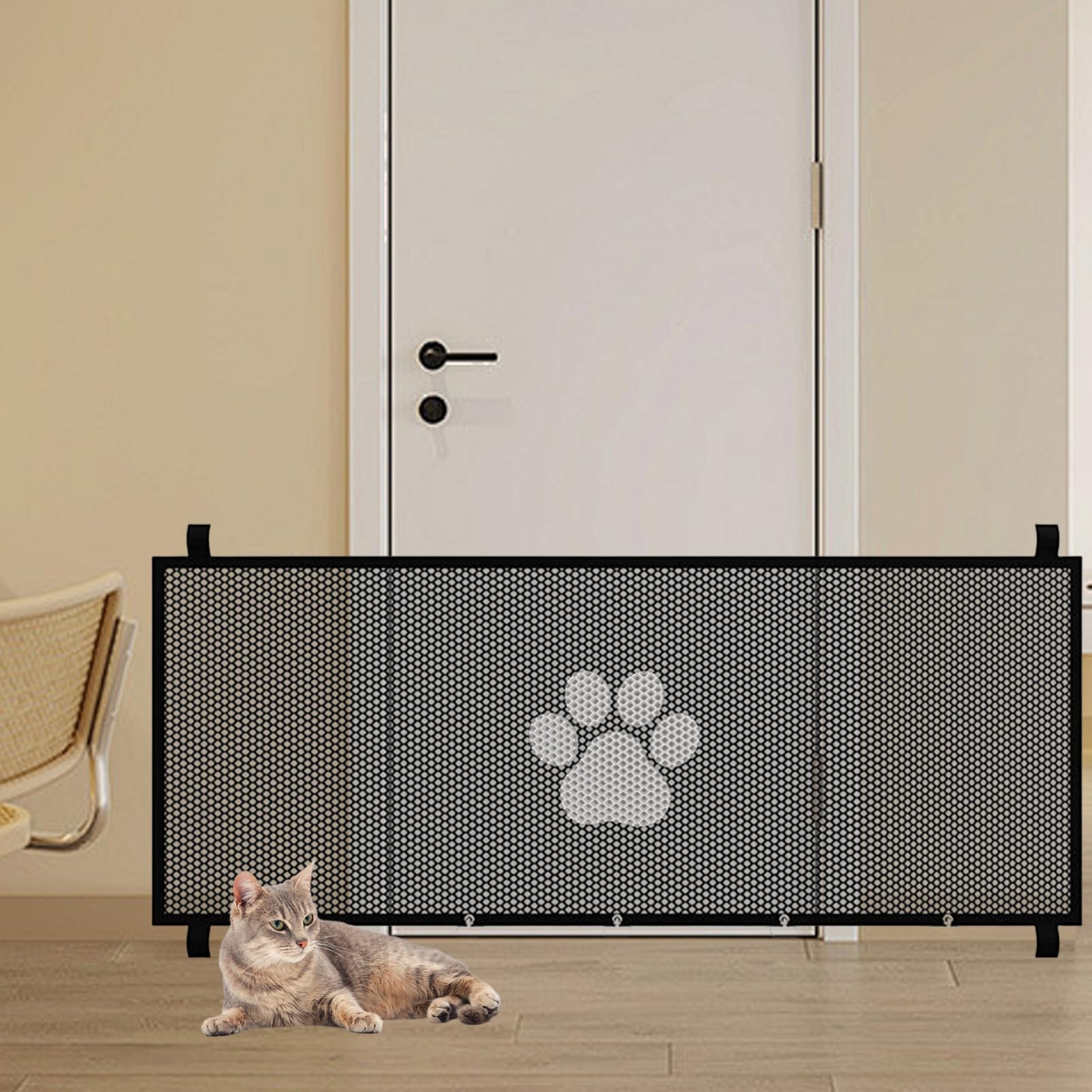 Cancello A Rete Per Animali Domestici Barriera Estensibile Rimovibile Recinto Traspirante per Interno Esterno