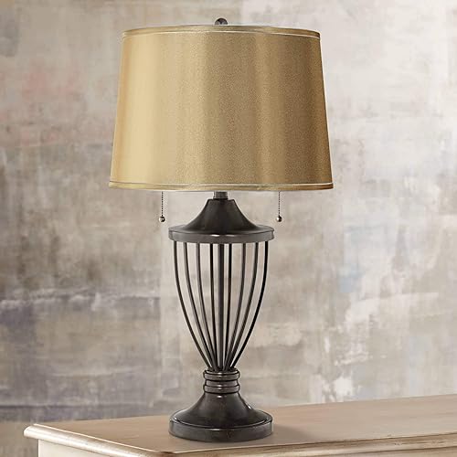 Miniatura 7 de Sydnee - Pantalla de lámpara de tambor mediana con borde plateado, parte superior de 14 pulgadas x 16 pulgadas inferior x 11 pulgadas de inclinación