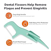 Vista 3 de Yaxa Basics Hilo dental de menta, 90 unidades, 1 paquete (anteriormente Solimo)