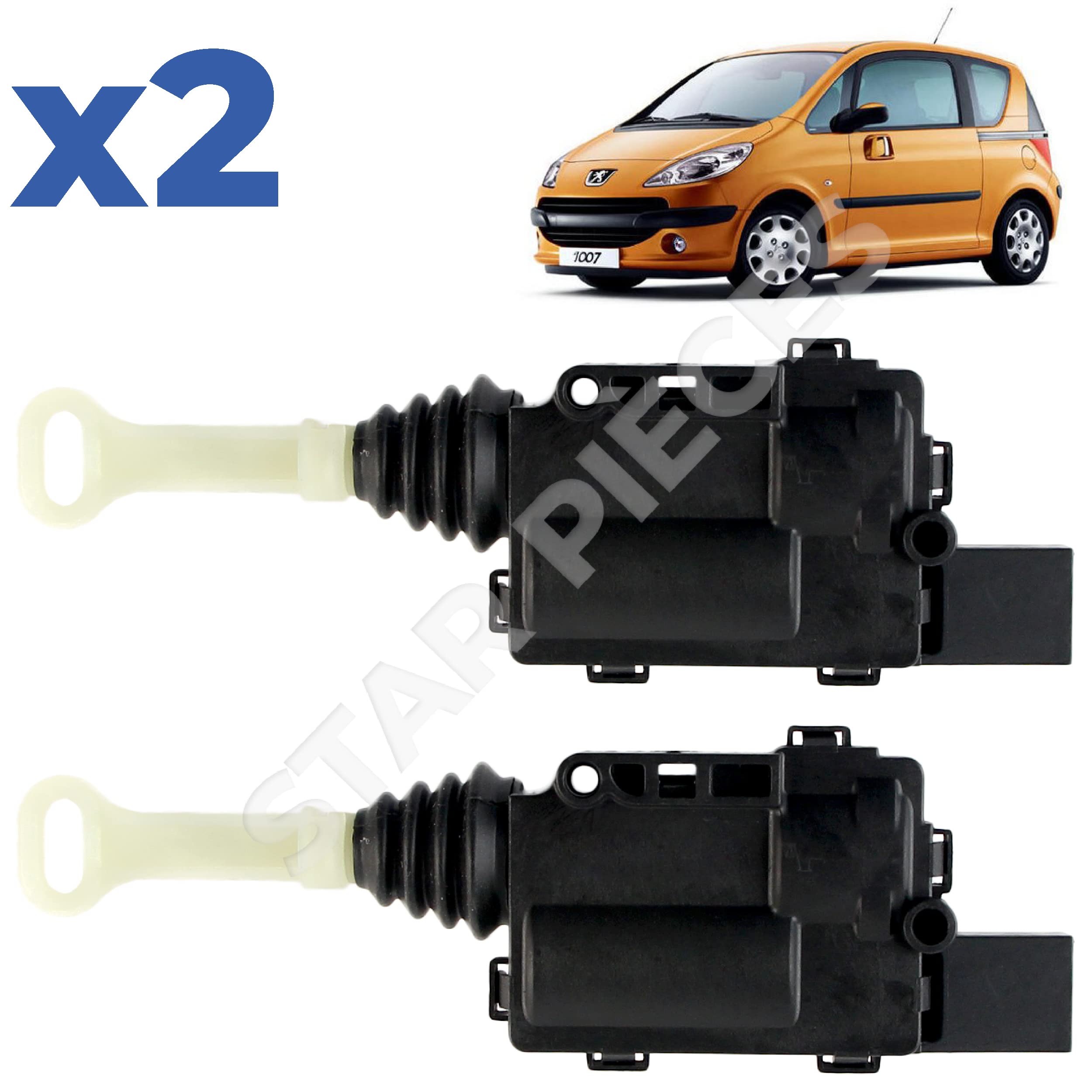 2 actionneurs de porte compatibles pour Peugeot 1007 (2005-2010) Serrures portes coulissantes. AVANT GAUCHE + DROIT | 661536, 9649879580