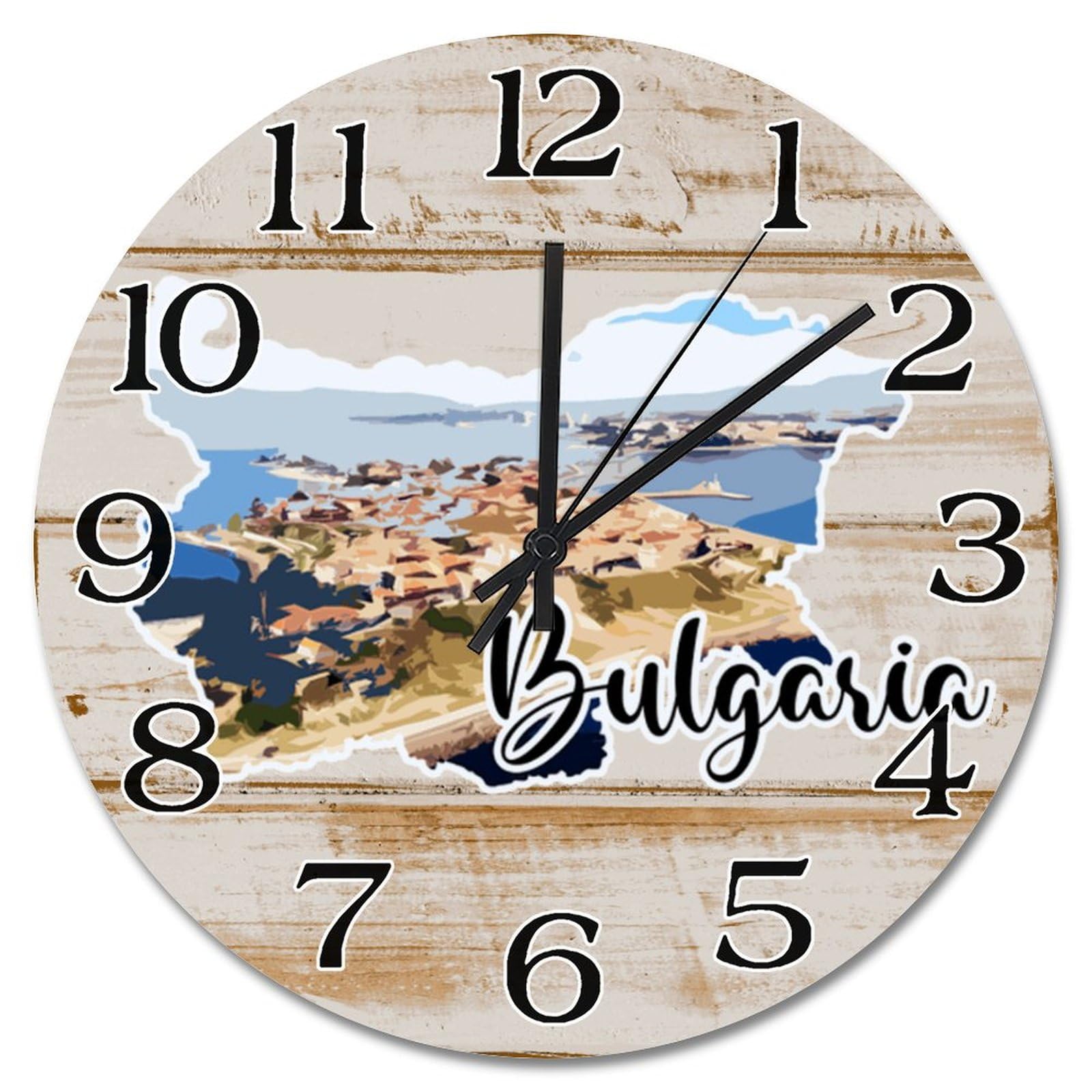 Horloge murale Bulgarie silencieuse pour supprimer tic-tac