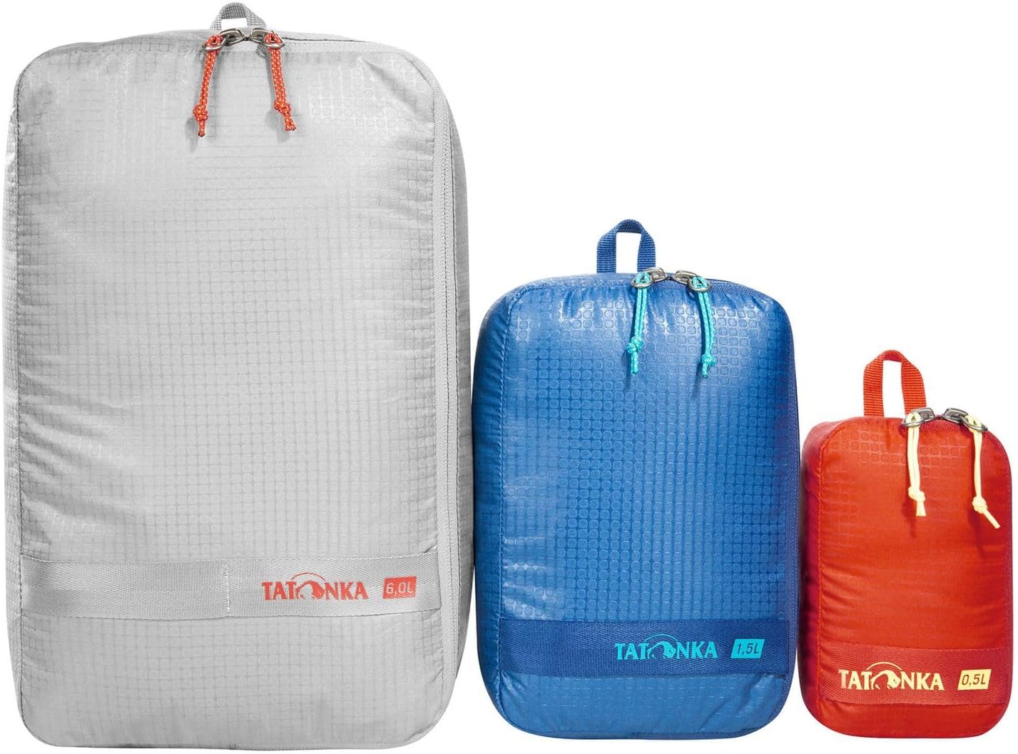 Tatonka Packing Cube Stuffing Bag Zip Set 3 – Ultralight and Space-Saving Packing Bag Set with Zip – 3