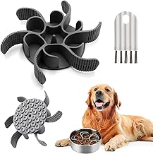 Slow Feeder Dog Bowl, Food and Water Bowl, Slows Down Eating, Promotes Healthy Diet & Slow Digestion, Makes Meal Time Fun - Non-Slip Durable Design (Large)