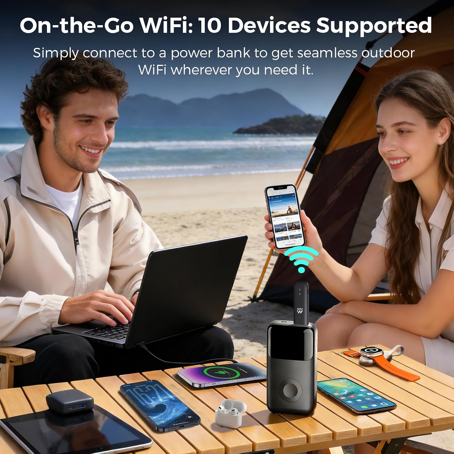MIRO UF1 4G LTE WiFi USB Network Adapter 150Mbps Speed, Dual SIM/SD Slots Wireless Dongle, Wi-Fi Stick USB2.0 Interface WiFi Adapter for Desktop PC Laptop image 4