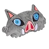 Novelty Demon Inosuke Mask for Sleeping, Boar Blindfold Sleep Mask, Super Soft Smooth Plush (Boar Eye Mask)