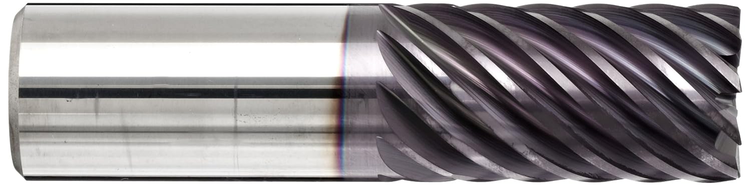 Guhring 3179 Carbide Square Nose End Mill, TiAlN/TiN Multilayer Finish, Finishing Cut, 45 Deg Helix, 6 Flutes, 2.5" Overall Length, 0.375" Cutting Diameter, 0.375" Shank Diameter