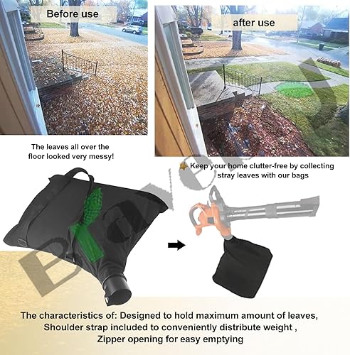 Miniatura 3 de Braveboy 90560020-01 Bolsa de hombro soplador de hojas, compatible con Black & Decker 90560020 90539053, compatible con el modelo LH4500 BV3600