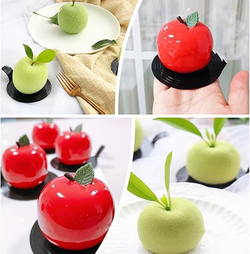 Miniatura 7 de Molde de mousse de manzanas navideñas, moldes para pasteles 3D, molde de silicona para hornear mousse chocolate, jabón casero, magdalena, fondant,