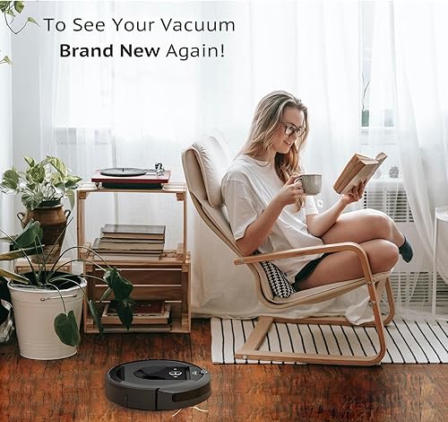 Miniatura 7 de Accesorios de repuesto para iRobot Roomba i7 j7 i6 i8 i3 i4 i2 i1 i5 e5 e6 I E J Series Aspiradora, 1 cepillo de rodillo, rueda delantera, 4 filtros