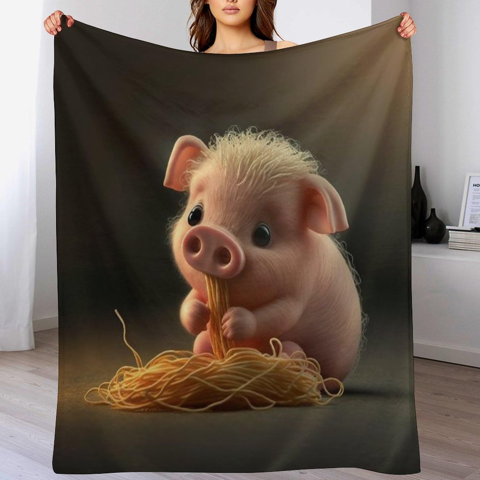 Manta de franela de cerdo de 150x200 cm suave y gruesa para sofa y cama 1