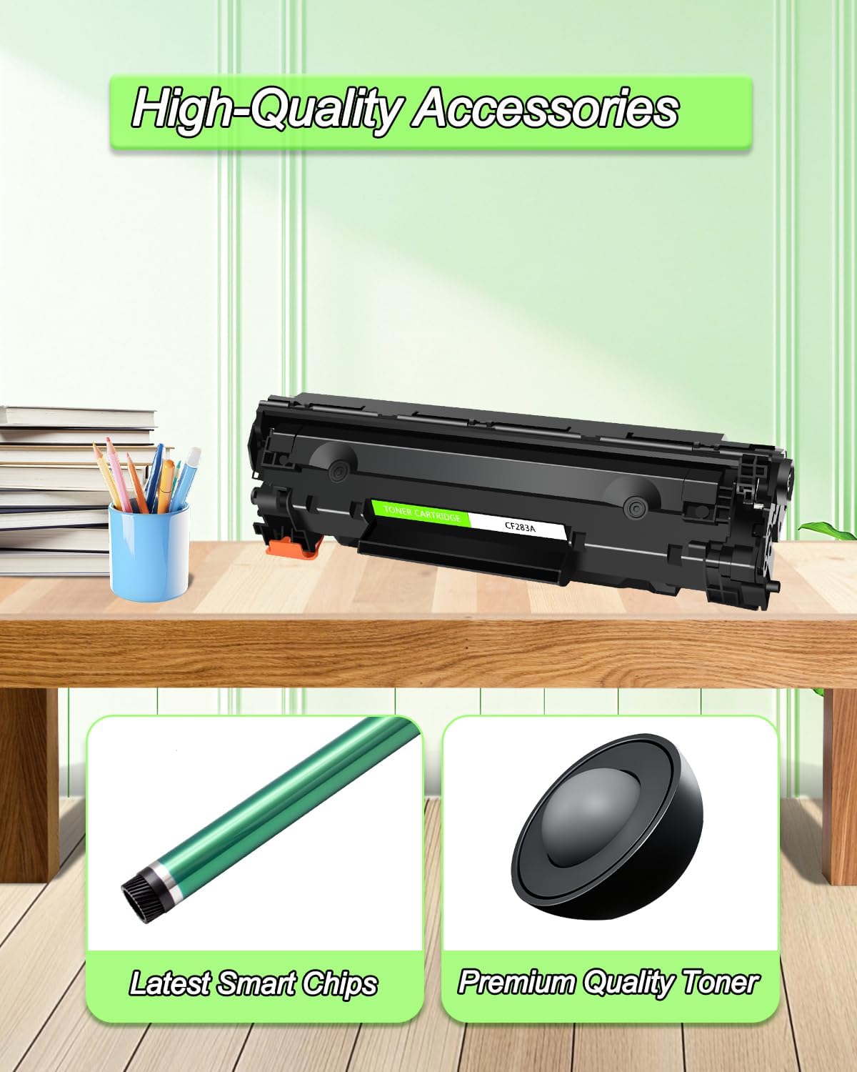 greencycle 83A Toner Cartridge Compatible Replacement for HP 83A CF283A Work with LaserJet Pro MFP M125nw M201dw M225dw M201n M125a M127fn M127fw Printer (Black,4-Pack)