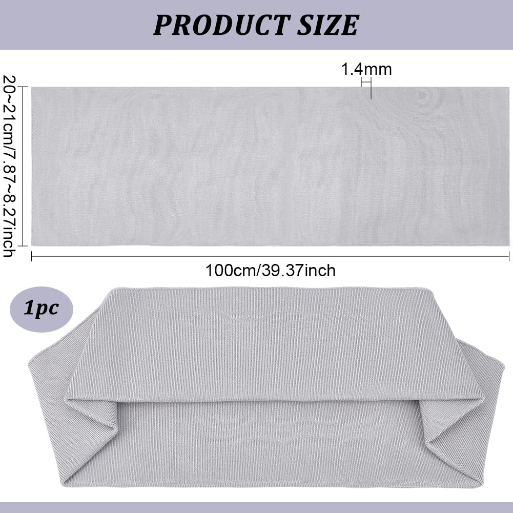 BENECREAT Light Grey Ribbing Knit Fabric - Image 2