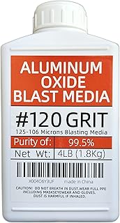 #120 Grit Aluminum Oxide Sandblasting Medium (4 Lbs/1.8 Kg) Fine Sandblasting Medium
