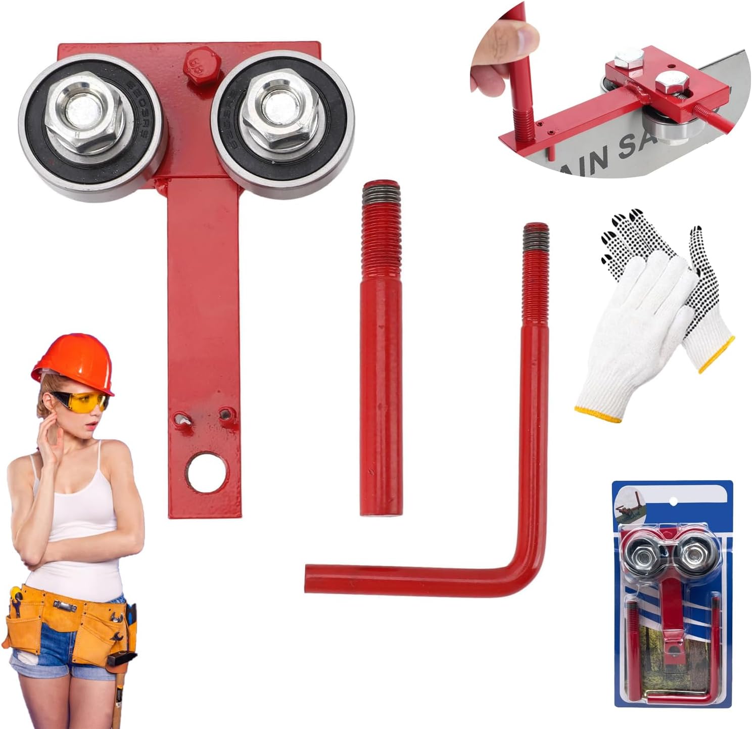 Chainsaw Bar Rail Tool, Multi-Functional Adjuster for Tightening/Closing/Repair,Cast Iron & Aluminum Chain Grinding Tool, Professional Chainsaw Maintenance Accessories