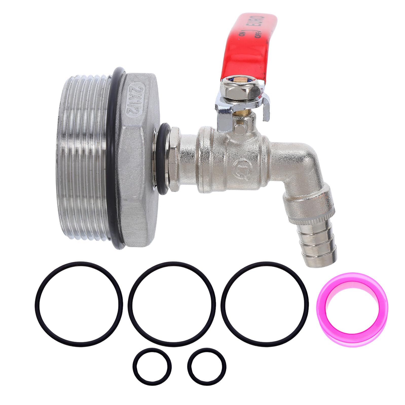 Robinet pour fût d'eau 2 pouces de qualité supérieure en laiton avec adaptateur IBC 3/4