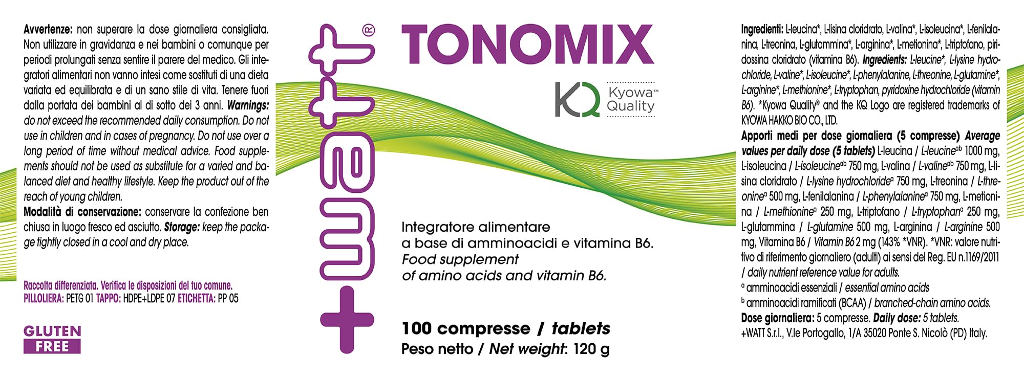 Tonomix - Miscela di Aminoacidi Essenziali e Semiessenziali - 100 compresse