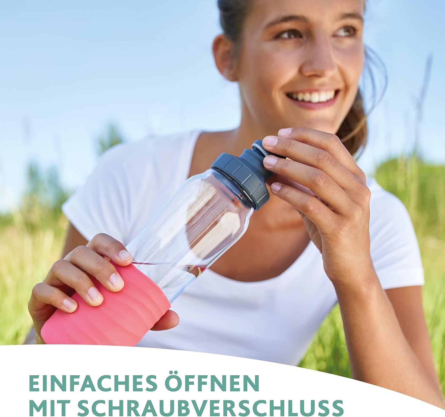 Emsa N3100400 Drink2Go Glas Drinking Bottle, Glass